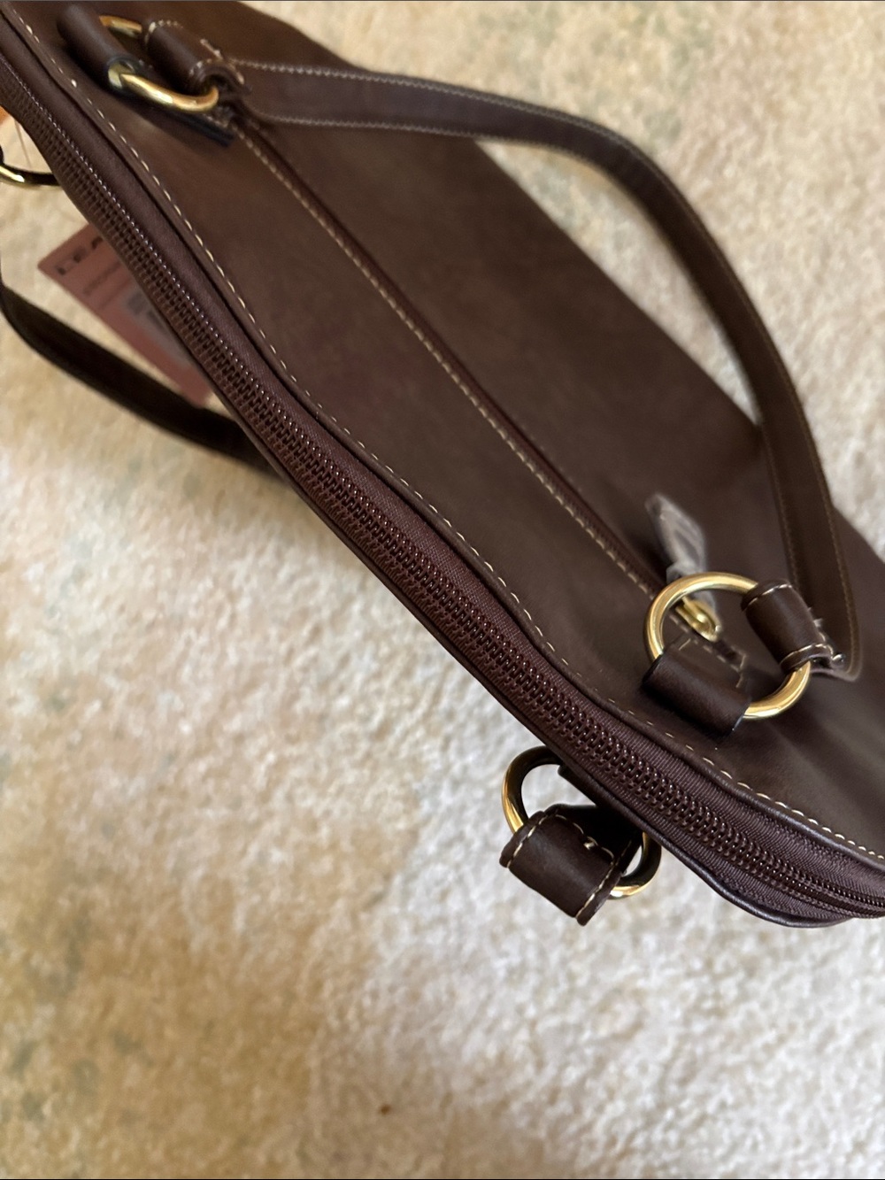 NWT brown Stone Mountain leather handbag - Picture 8 of 13